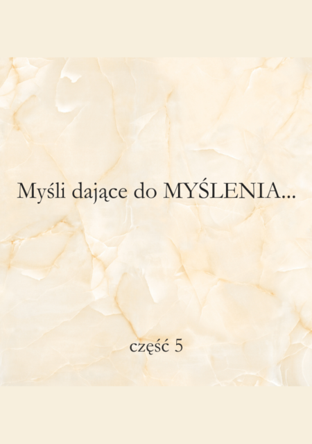 Myśli dające do MYŚLENIA cz. 5 okładka